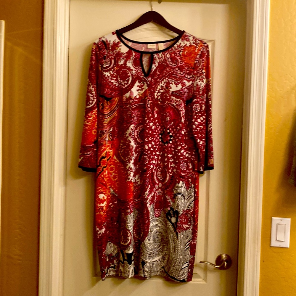 Chico’s dress size 2.   Which for them is 14/16
